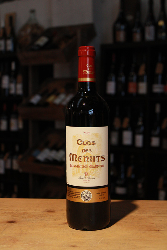 AOC Saint-Emilion grand cru Merlot, cabernet sauvignon, cabernet franc, Clos des menuts - Famille Rivière